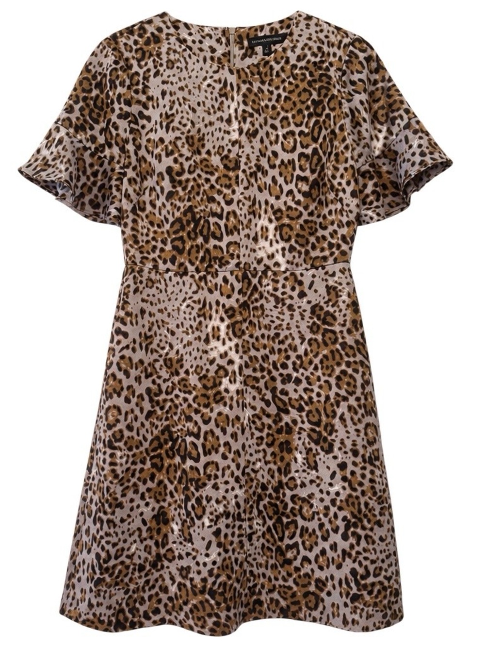 Leopard Print Flutter Sleeve Mini Dress with Pockets!
